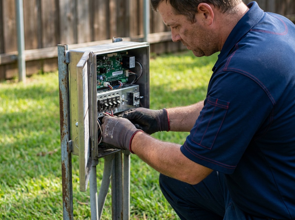 Aerobic septic control panel repair technician North Texas