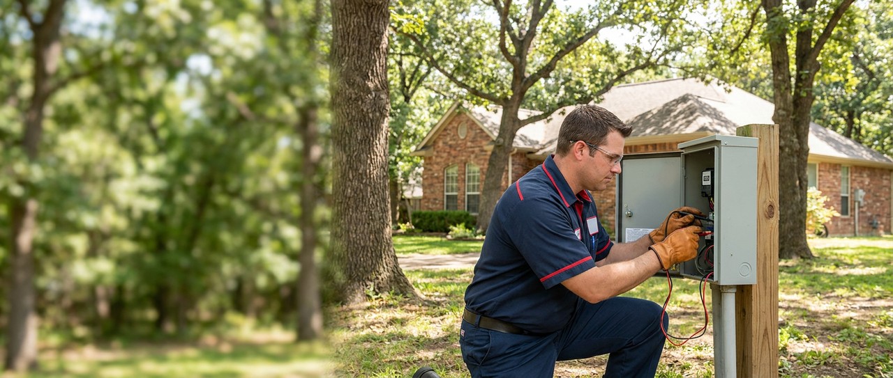Aerobic septic system service near Denton Texas