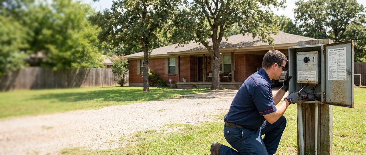 Aerobic septic system service in Gainesville Texas